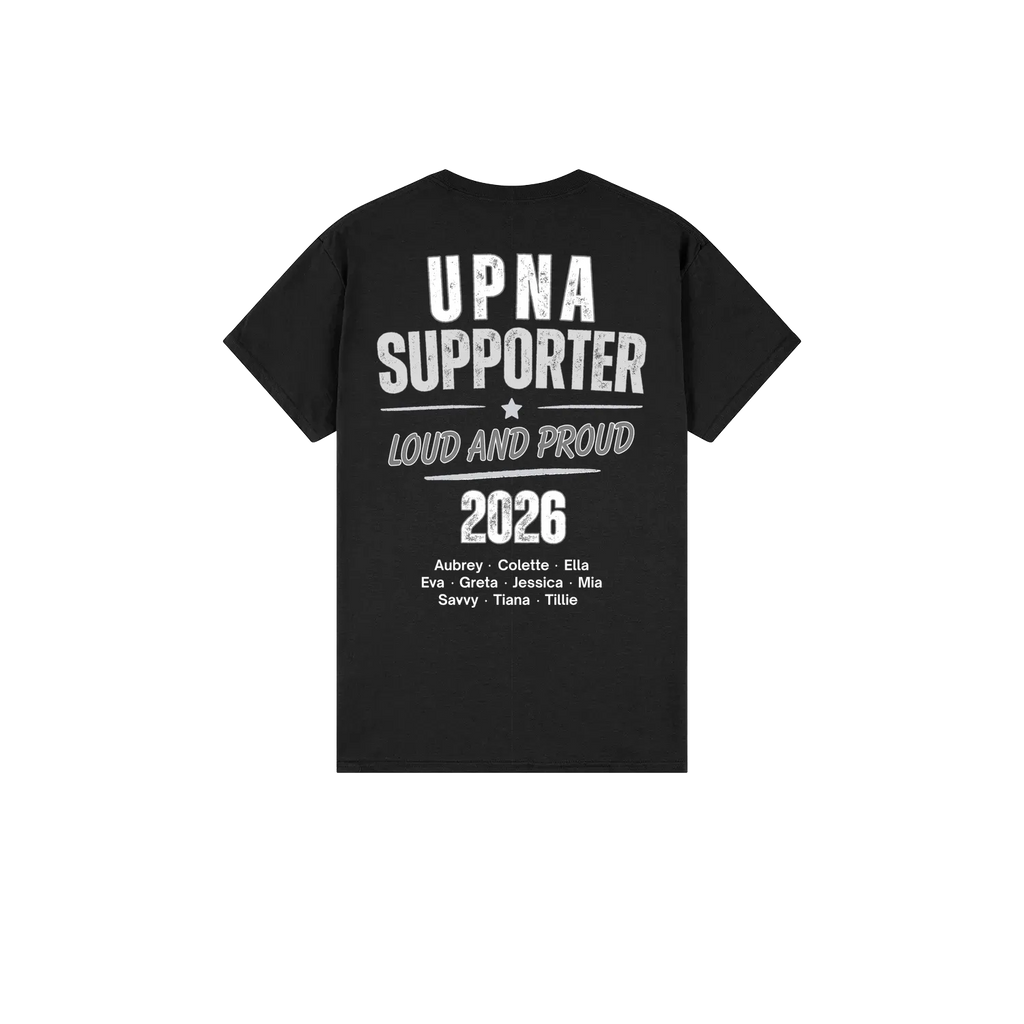 UPNA Netball Team Supporters Shirt 2026 - Team 12 BLACK