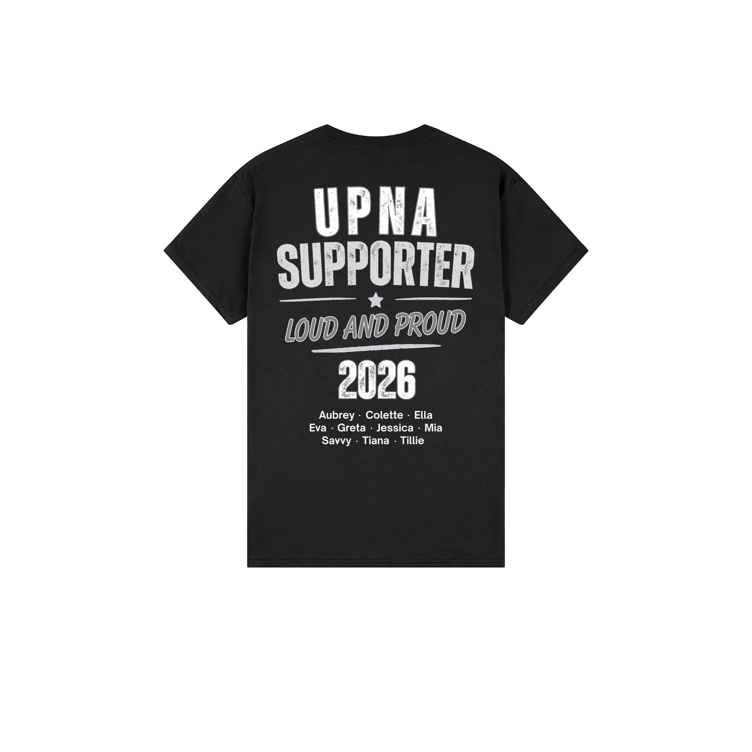 UPNA Netball Team Supporters Shirt 2026 - Team 12 BLACK